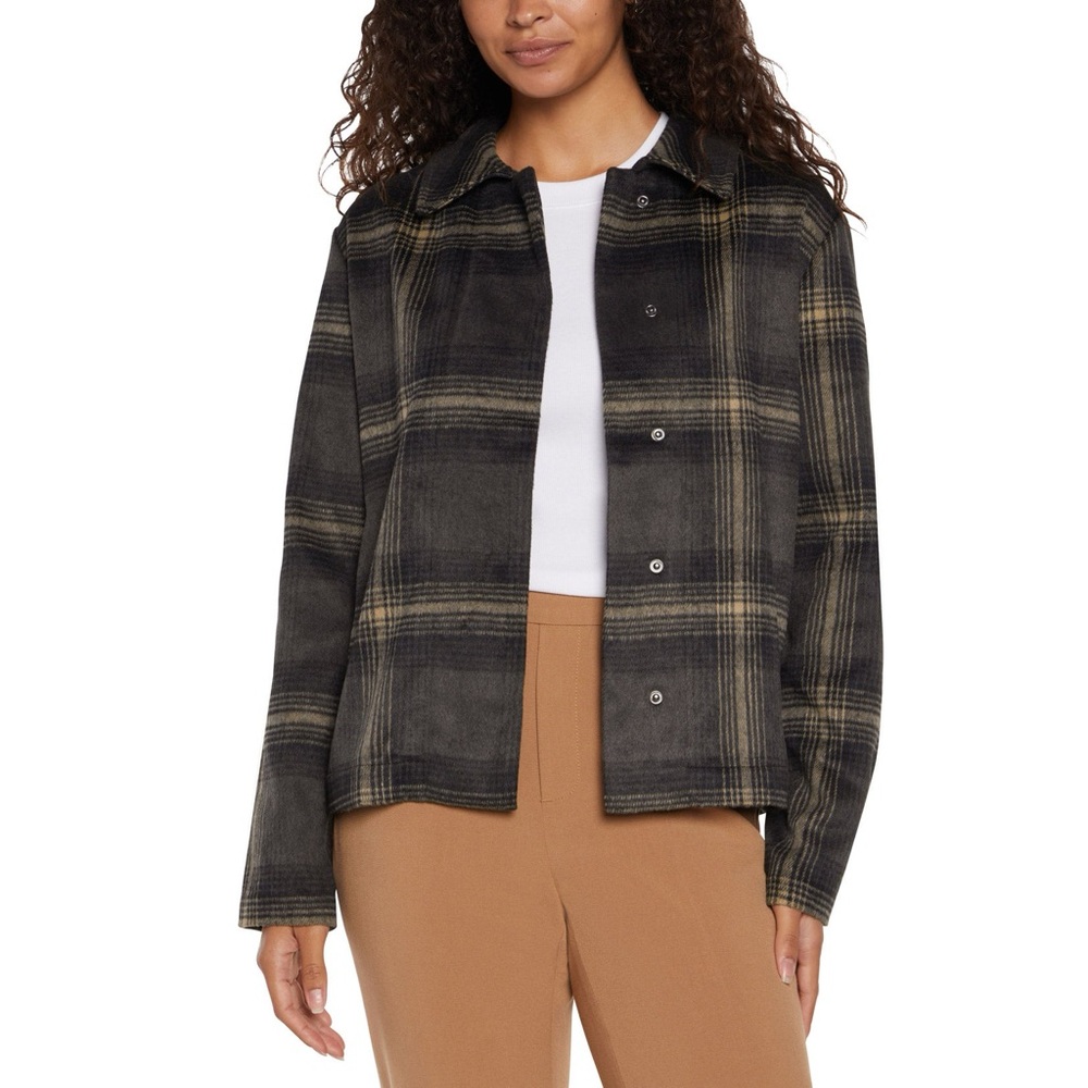 Banana Republic Black Plaid Utility Jacket